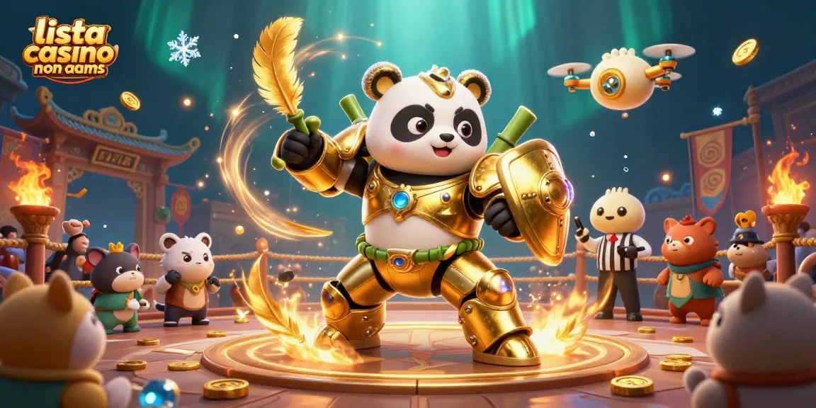 Engage with the fantasy arena of lista casino non aams, featuring vibrant casino-themed elements and characters.