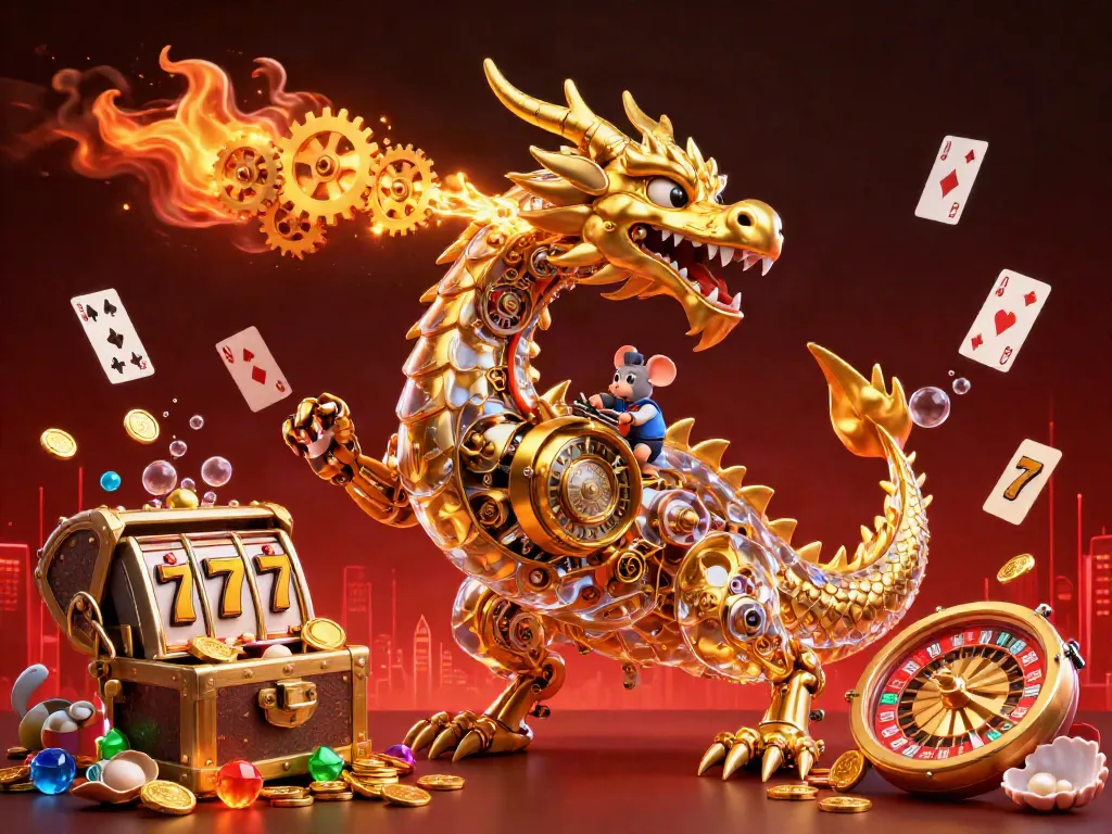 Engaging mafia casino recensioni scene showcasing a golden dragon and cartoon elements representing an immersive gambling environment.