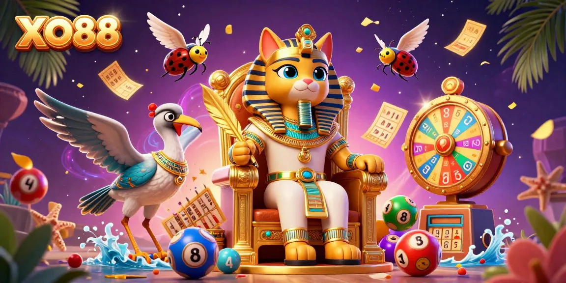 Experience thrilling lottery games with XO88 in a vibrant, dynamic casino scene.